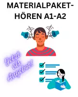 Vorschau - Stundenentwürfe - Deutsch Daf A1 Hören Paket: 8 HÖRVERSTEHEN MP3: Perfekt für Tests! - Deckblatt
