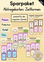Vorschau - Spiele - Zeitformen Abfragekarten (SPARPAKET) - Deckblatt