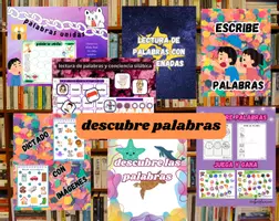 Vista previa - Hojas de trabajo - Paquete de materiales descubre palabras - Portada