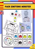 Vista previa - Unidades / Secuencias / Situaciones de Aprendizaje - Pack Emotions Monster (English, Español/Català) (20 de marzo Dia de la Felicidad) - Portada