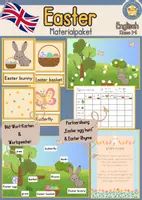 Vorschau - Stundenentwürfe - Materialpaket Easter Ostern Englisch Grundschule Material und Entwurf - Deckblatt