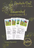 Vorschau - Unterrichtsreihen - Bauernhof Lesen und Verstehen 1 & 2 - Deckblatt