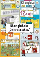 Vorschau - Stundenentwürfe - Klangbilder zu den vier Jahreszeiten, Musik Frühling, Sommer, Herbst und Winter Klangbilder - Deckblatt
