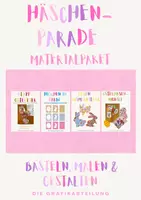 Vorschau - Mal- und Bastelvorlagen - Materialpaket - Häschenparade – Basteln, Malen & Gestalten🐰🎨 - Deckblatt