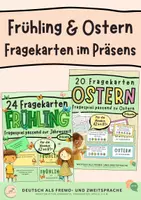 Vorschau - Spiele - Frühling & Ostern: Fragen im Präsens - Deckblatt