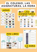 Aperçu - Jeux - El colegio, las asignaturas, el juego, la hora... - Page de couverture