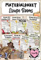 Vorschau - Mal- und Bastelvorlagen - Escape Rooms | Materialpaket | Grundschule Klasse 1-4 - Deckblatt