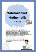 Vorschau - Arbeitsblätter - ‼️UPDATE‼️Materialpaket Mathematik 3.Klasse (ständig wachsendes Sparpaket) - Deckblatt