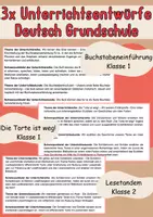 Vorschau - Stundenentwürfe - Materialpaket Unterrichtsentwürfe Deutsch Grundschule - Deckblatt