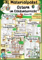 Vorschau - Unterrichtsreihen - Ostern im Ethikunterricht der Grundschule Klasse 3 / 4 - Deckblatt
