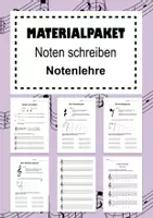 Vorschau - Arbeitsblätter - Materialpaket Noten schreiben Musikunterricht - Deckblatt