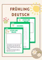 Vorschau - Arbeitsblätter - Materialpaket Frühling Lesen, Gedichte, Suchsel - Deckblatt