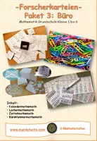 Vorschau - Stundenentwürfe - Forscherkarteien - Paket 3: Büro (Kalender, Büroklammern, Locher, Zettel)) - Deckblatt