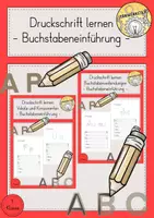 Vorschau - Arbeitsblätter - Druckschrift lernen, Buchstaben und -verbindungen schreiben - Deckblatt