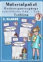 Vorschau - Stationenlernen - Rechenspaziergänge Frühling ZR 1000 | Materialpaket Klasse 3 - Deckblatt