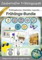 Vorschau - Mal- und Bastelvorlagen - Bundle: Zauberhafter Frühlingsspaß - Deckblatt