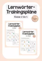 Vorschau - Stationenlernen - Lernwörter - Trainingspläne (Klasse 2 bis 4) - Deckblatt
