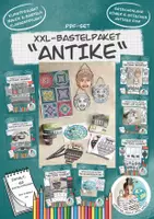 Vorschau - Stationenlernen - XXL-Bastelpaket "Antikes Griechenland" Klassenprojekt Fensterbilder Masken - Deckblatt