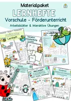 Vorschau - Unterrichtsreihen - Paket Vorschule Arbeitsblätter, Lernhefte Einschulung 1. Klasse, Förderschule - Deckblatt