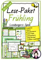 Vorschau - Stationenlernen - Materialpaket FRÜHLING | Leseübungen - Deckblatt