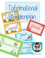 Vorschau - Poster - Wachsendes Materialpaket - Tafelschilder Visualisierung Stundenplan - Deckblatt