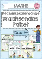 Vorschau - Arbeitsblätter - Wachsendes Paket Rechenspaziergänge - Deckblatt