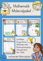 Vorschau - Stundenentwürfe - Mathematik Klasse 3 wachsendes Materialpaket - Deckblatt