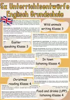 Vorschau - Stundenentwürfe - Materialpaket Unterrichtsentwürfe Englisch Grundschule UPP - Deckblatt