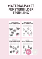 Vorschau - Mal- und Bastelvorlagen - Materialpaket Fensterbilder Frühling - Deckblatt