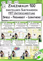 Vorschau - Spiele - Materialpaket "Rechenspiele - Subtraktion mit Zehnerübergang - einstellig" - Deckblatt