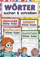 Vorschau - Arbeitsblätter - Materialpaket : Wörter finden und schreiben - Deckblatt
