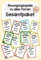 Vorschau - Spiele - Bewegungsspiele zu allen Ferien - Tausche den Platz, wenn ... (Gesamtpaket) - Deckblatt