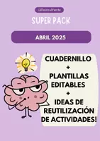 Vista previa - Hojas de trabajo - Super Pack Cognitivo Abril 2025 - Portada