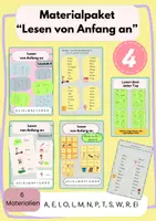 Vorschau - Arbeitsblätter - Materialpaket "Lesen von Anfang an 4: A, E, I, O, L, M, N, P, T, S, W, R, Ei" - Deckblatt