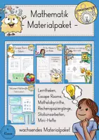 Vorschau - Stundenentwürfe - Mathematik Klasse 4 wachsendes Materialpaket - Deckblatt