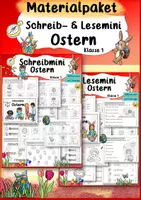 Vorschau - Unterrichtsreihen - Materialpaket Schreibmini und Lesemini Ostern Klasse 1 - Deckblatt