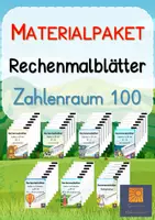 Vorschau - Arbeitsblätter - Materialpaket Rechenmalblätter im ZR 100 - Deckblatt
