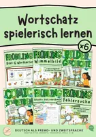 Vorschau - Arbeitsblätter - Frühling: Wortschatz spielerisch lernen XL-Paket - Deckblatt