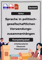 Vorschau - Stundenentwürfe - 📚 Komplettpaket: Sprache in politisch-gesellschaftlichen Verwendungszusammenhängen – Redeanalysen, Präsentationen & Unterrichtsmaterial - Deckblatt