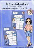 Vorschau - Stationenlernen - Kopfrechnen ZR100 Karteikarten | Addition Subtraktion Klasse 2 - Deckblatt