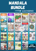 Vorschau - Arbeitsblätter - Materialpaket Mandalas - wachsendes Bundle #silvesterknaller25 - Deckblatt