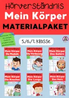 Vorschau - Unterrichtsreihen - Materialpaket Hörverstehen Der Körper (sofort einsatzbereit) - Deckblatt
