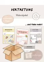 Vorschau - Mal- und Bastelvorlagen - Materialpaket: Vertretung / Schnelle Vertretungsstunden - Deckblatt