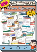 Vorschau - Arbeitsblätter - MEGA Materialpaket Tenses & Grammar - Deckblatt
