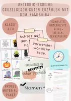 Vorschau - Stundenentwürfe - Unterrichtsreihe "Gruselgeschichten erzählen mit dem Kamishibai" (3./4. Klasse) - Deckblatt