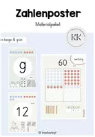 Vorschau - Spiele - MATERIALPAKET - Zahlenposter - Zahlenplakate (0-20 und Zehnerzahlen bis 100) - Deckblatt