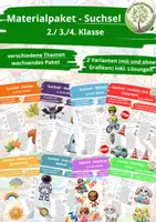 Vorschau - Arbeitsblätter - Materialpaket - Suchsel verschiedene Themen - Deckblatt