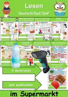 Vorschau - Unterrichtsreihen - Materialpaket - Lesen im Supermarkt - DaZ/DaF, Deutsch, Sachunterricht - Deckblatt