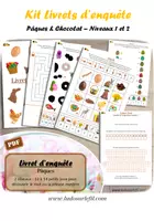 Aperçu - Jeux - Kit Livrets d'enquête - Pâques & Chocolat - Niveaux 1 et 2 - Page de couverture