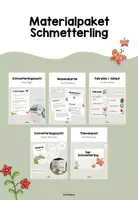 Vorschau - Stationenlernen - Materialpaket Schmetterling - Deckblatt